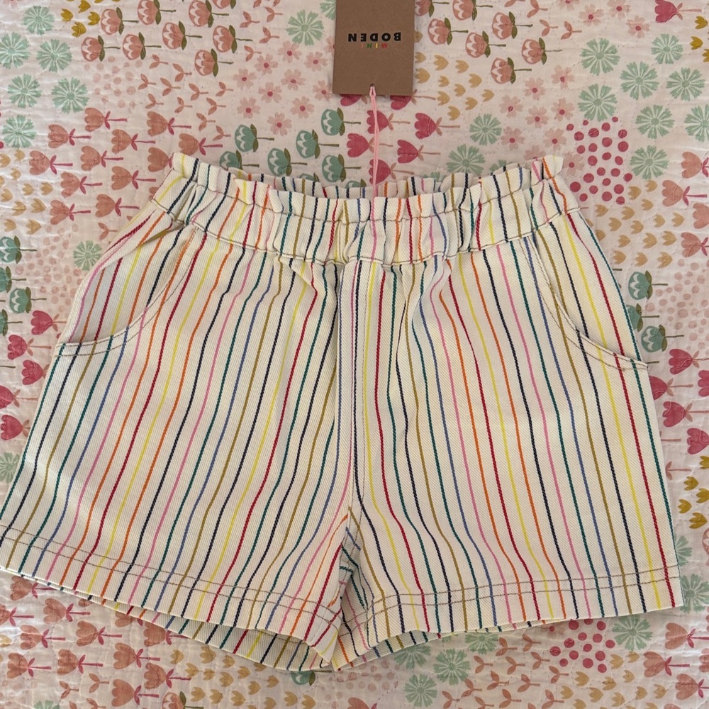 Boden Kids Multicolor Striped Shorts
